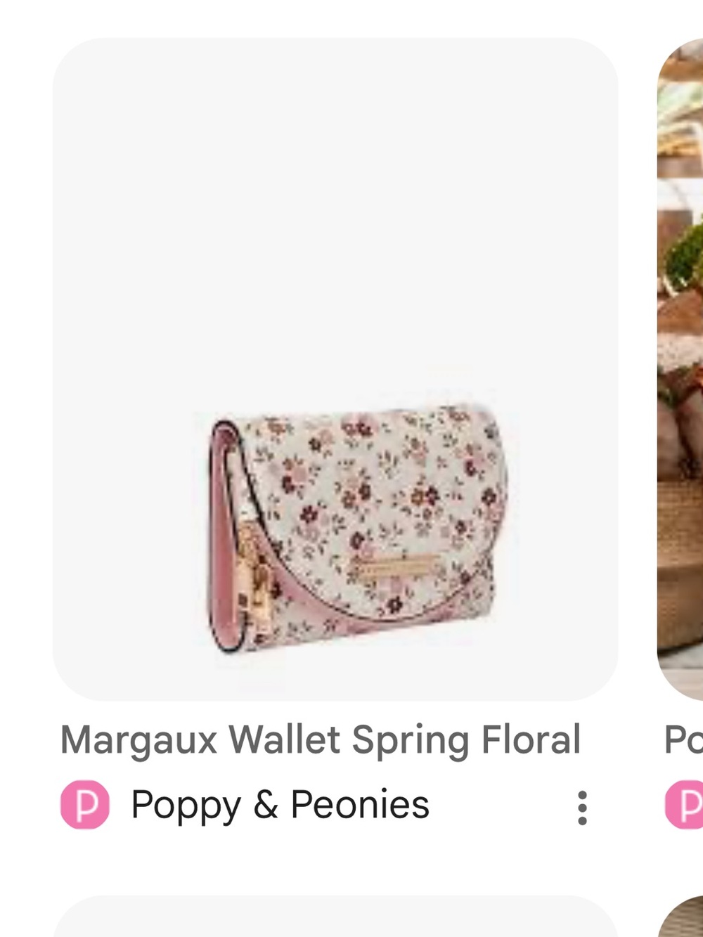 ISO Poppy & Peonies Margaux Spring Floral Wallet